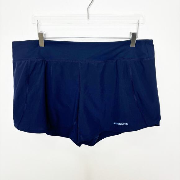 Women's Brooks Blue Athletic Running Shorts XL - Picture 1 of 5